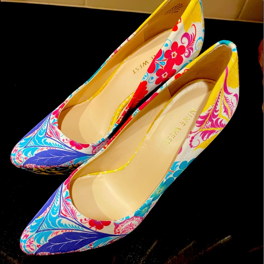 Floral Nine West Party Pumps